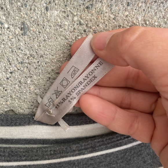 🤍 Jo&Co Gray & cream striped dress - Picture 5 of 6